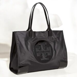 Tory Burch Small Ella Tote Bag in Black